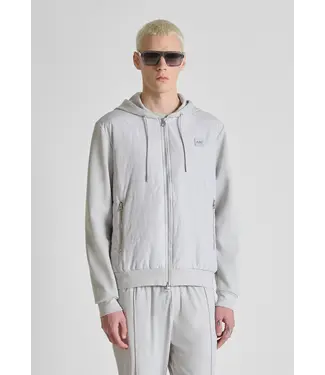 Antony Morato QUILTED HOODIE IN COTTON BLEND - REGULAR FIT