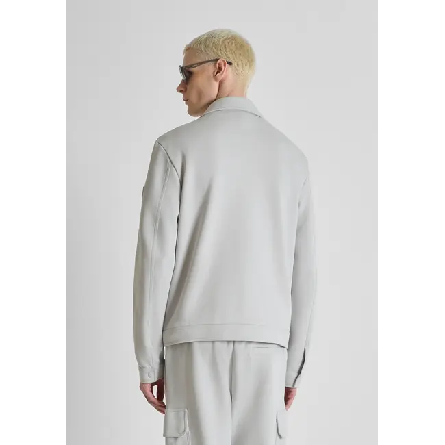 Antony Morato Antony Morato MMFL01132-FA150178 SLIM-FIT SWEATSHIRT JACKET IN COTTON BLEND WITH POCKET ICE - SLIM FIT