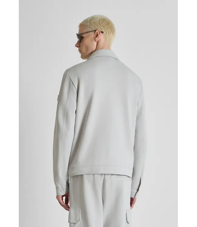 Antony Morato Antony Morato MMFL01132-FA150178 SLIM-FIT SWEATSHIRT JACKET IN COTTON BLEND WITH POCKET ICE - SLIM FIT