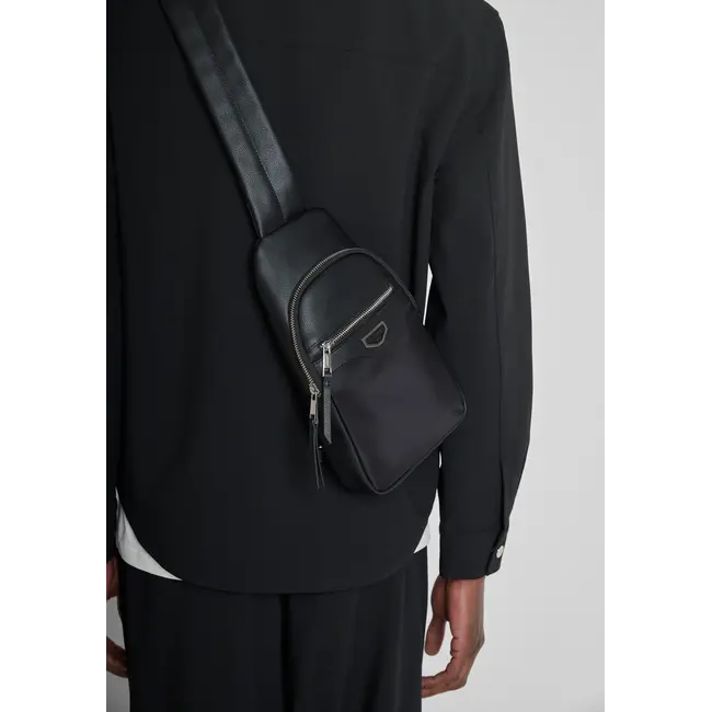 Antony Morato Antony Morato MMAB00483-FA600313 SINGLE-SHOULDER BACKPACK IN NYLON AND FAUX LEATHER