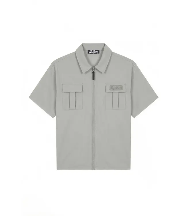 Malelions Malelions Men Capri Zip Shirt Grey - Regular Fit