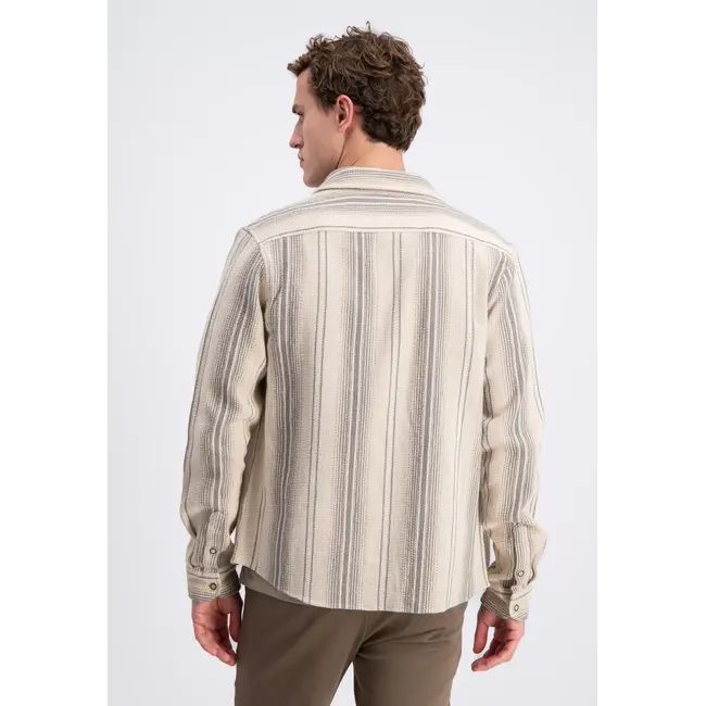 Gabbiano Gabbiano 3365309 Jens Cotton Vertical Striped Shirt Roasted Pecan - Regular Fit