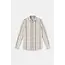 Gabbiano Gabbiano 3365309 Jens Cotton Vertical Striped Shirt Roasted Pecan - Regular Fit