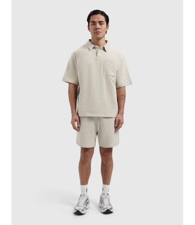 PurePath (by PureWhite) PurePath 26010522 Structure Sweat Shorts Sand - Regular Fit