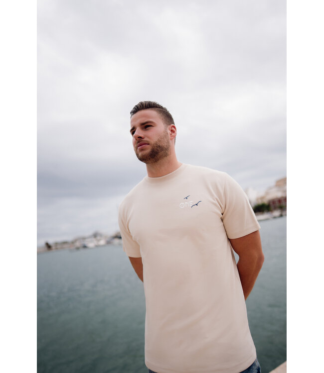 ØNE First Movers ØNE First Movers Seaside Tee Beige - Oversized Fit