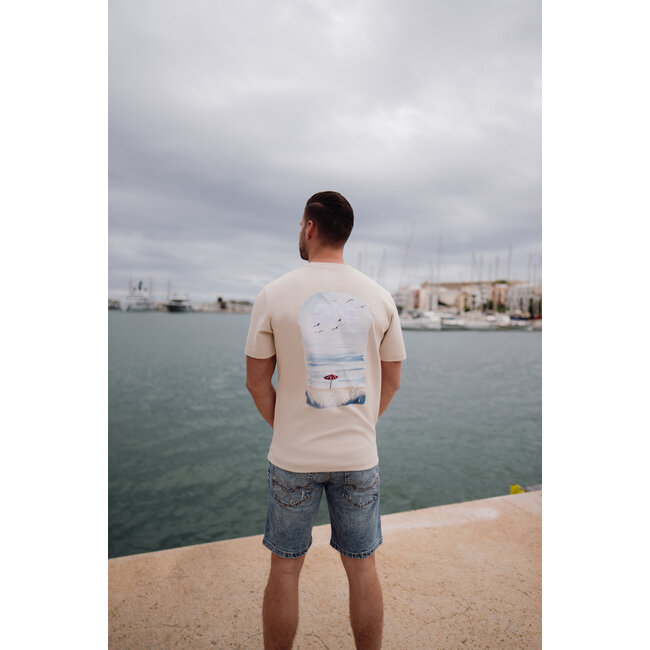 ØNE First Movers ØNE First Movers Seaside Tee Beige - Oversized Fit