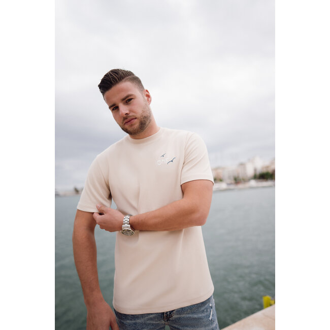 ØNE First Movers ØNE First Movers Seaside Tee Beige - Oversized Fit