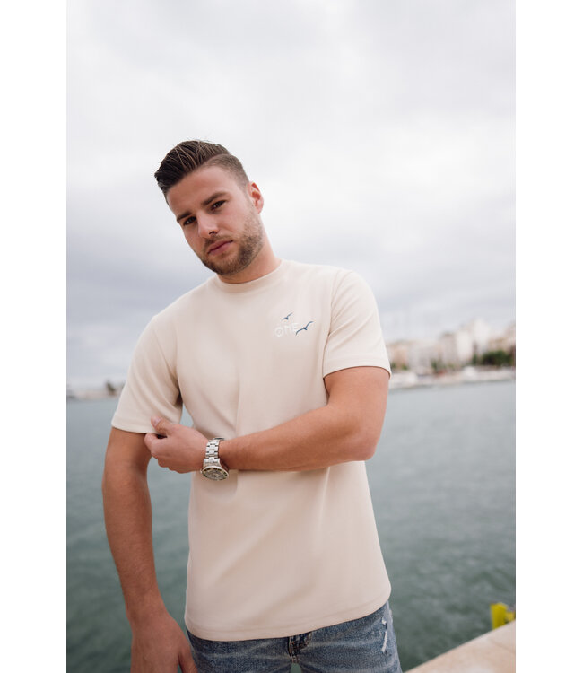 ØNE First Movers ØNE First Movers Seaside Tee Beige - Oversized Fit
