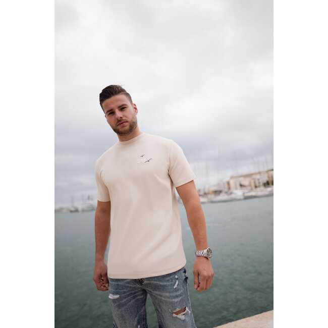ØNE First Movers ØNE First Movers Seaside Tee Beige - Oversized Fit