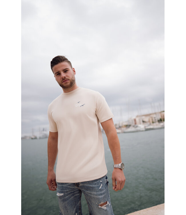 ØNE First Movers ØNE First Movers Seaside Tee Beige - Oversized Fit
