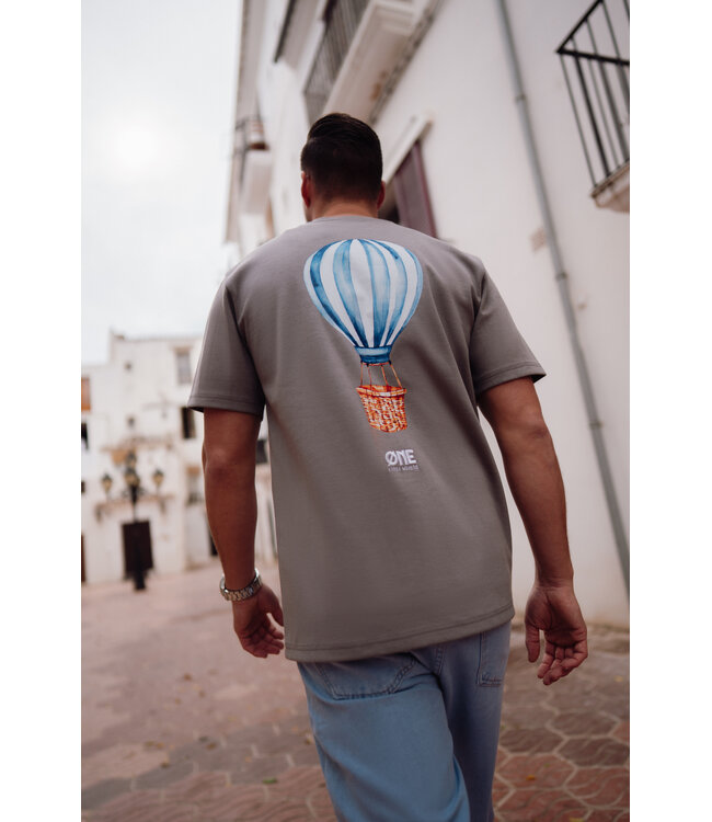 ØNE First Movers ØNE First Movers Super Ballon Tee Grey - Oversized Fit