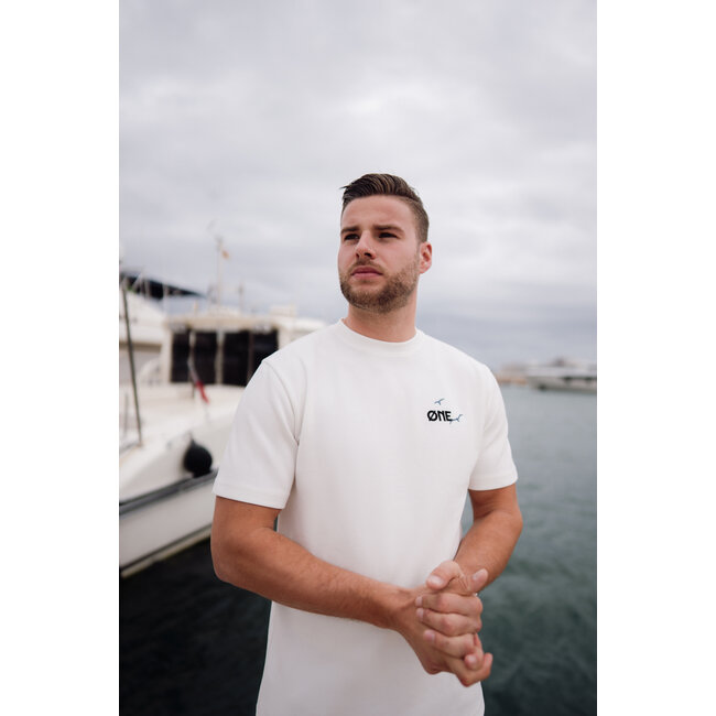 ØNE First Movers ØNE First Movers Seaside Tee Off White - Oversized Fit