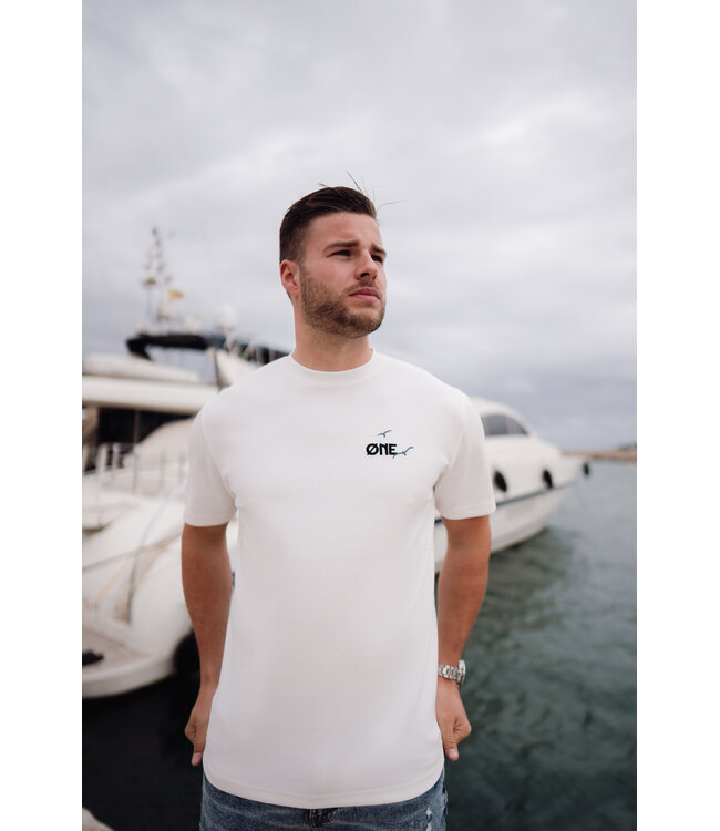 ØNE First Movers ØNE First Movers Seaside Tee Off White - Oversized Fit