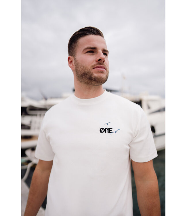 ØNE First Movers ØNE First Movers Seaside Tee Off White - Oversized Fit