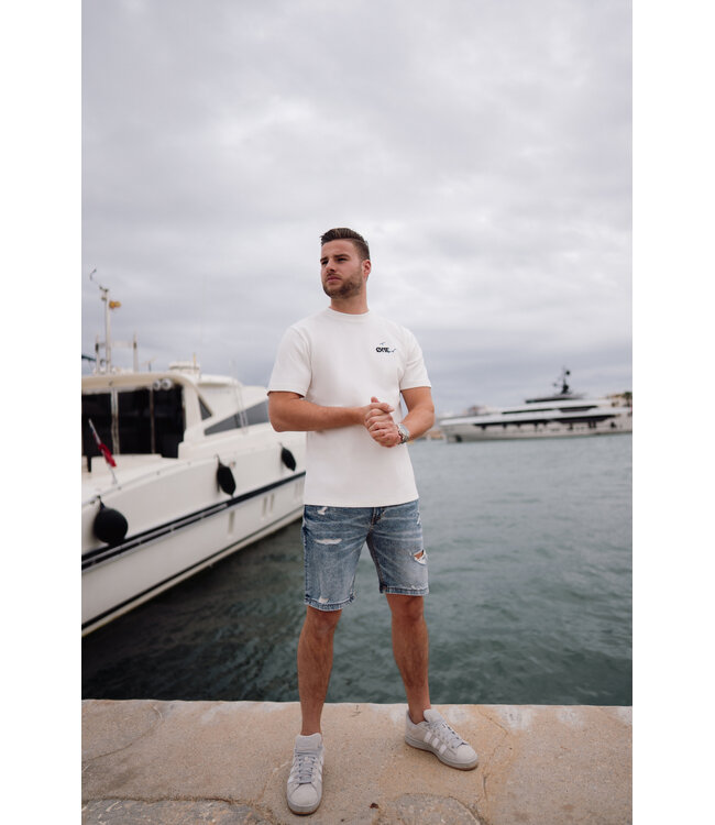 ØNE First Movers ØNE First Movers Seaside Tee Off White - Oversized Fit