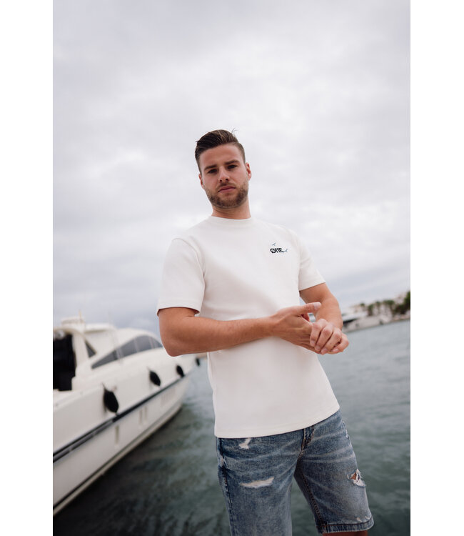 ØNE First Movers ØNE First Movers Seaside Tee Off White - Oversized Fit