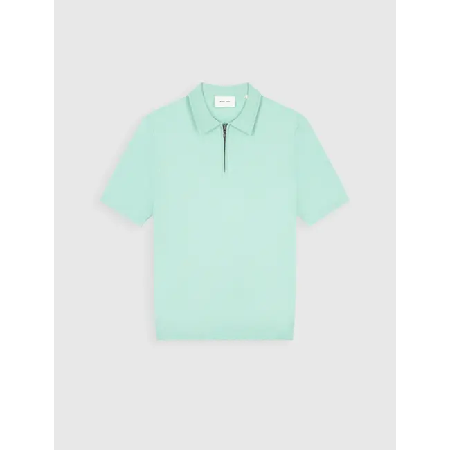 PurePath (by PureWhite) PurePath 26010810 Half-zip Flat Knit Polo Mint - Regular Fit