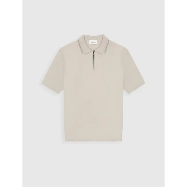 PurePath (by PureWhite) PurePath 26010810 Half-zip Flat Knit Polo Sand - Regular Fit