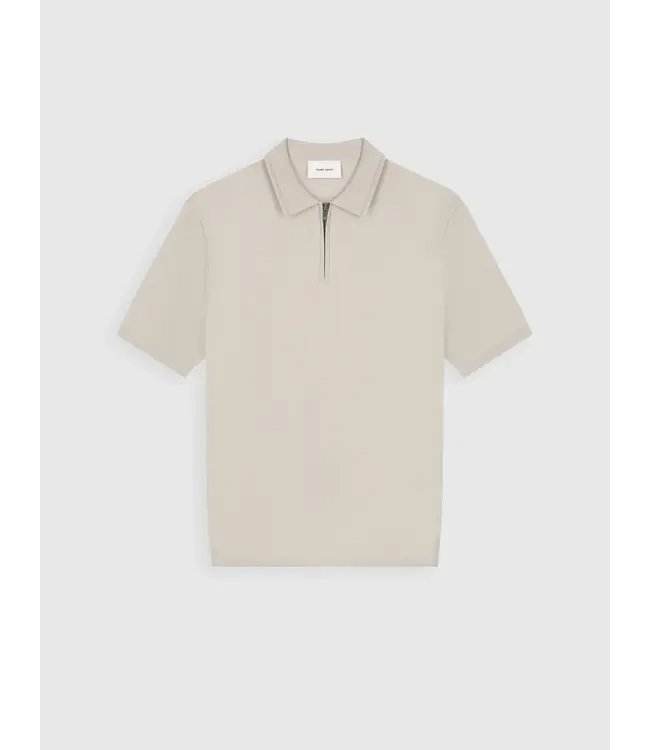 PurePath (by PureWhite) PurePath 26010810 Half-zip Flat Knit Polo Sand - Regular Fit