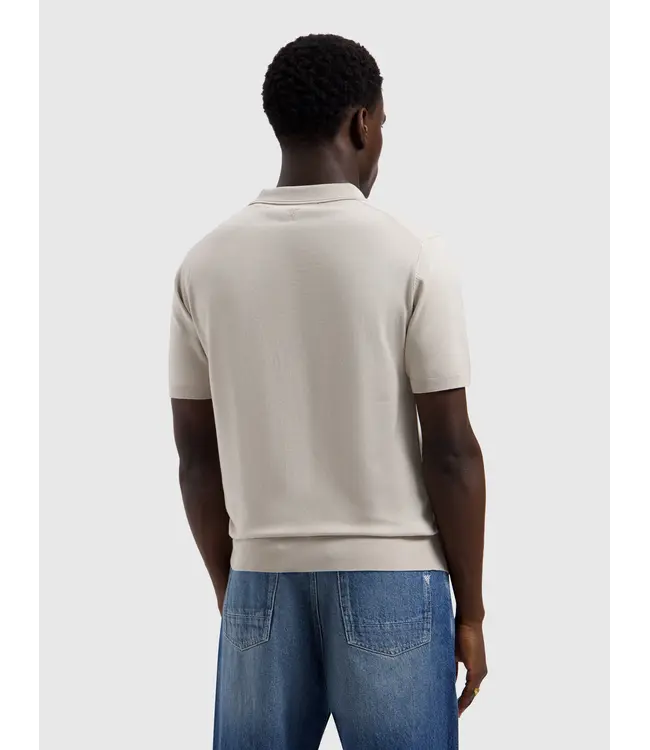 PurePath (by PureWhite) PurePath 26010810 Half-zip Flat Knit Polo Sand - Regular Fit