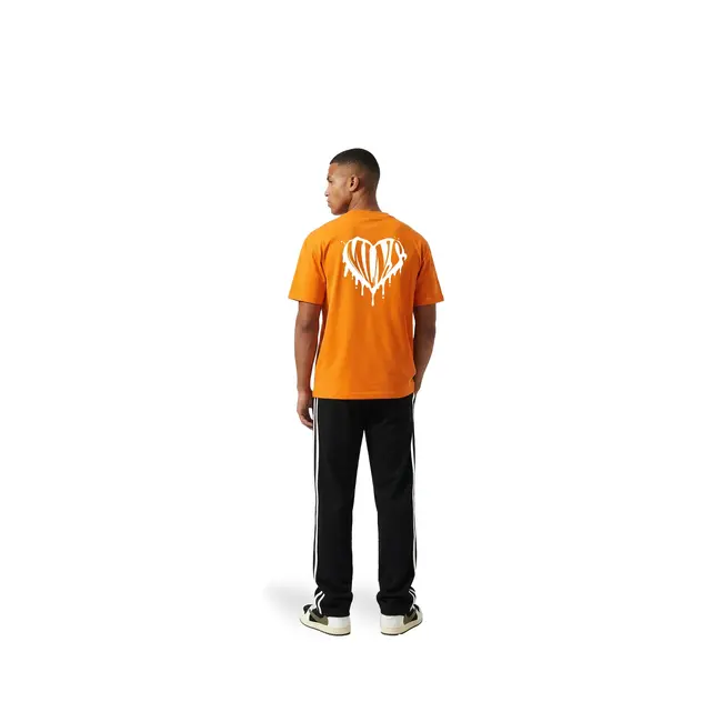 Malelions Malelions Men Dripped Heart T-Shirt Orange - Regular Fit