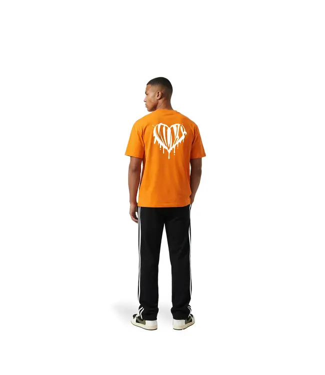 Malelions Malelions Men Dripped Heart T-Shirt Orange - Regular Fit