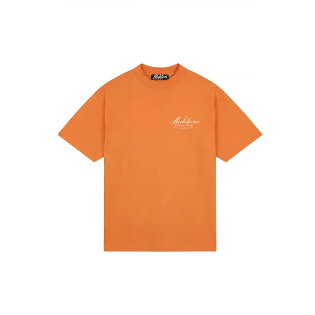 Malelions Malelions Men Gentleman Society T-Shirt Orange - Regular Fit
