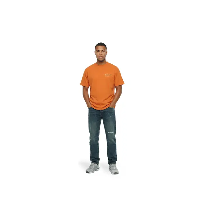 Malelions Malelions Men Gentleman Society T-Shirt Orange - Regular Fit
