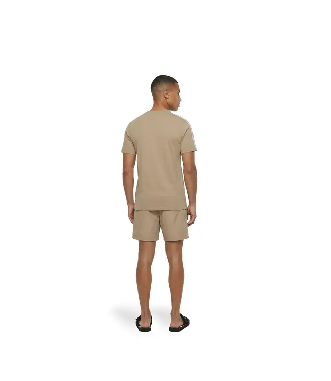 Malelions Malelions Men Studio T-Shirt Light Taupe - Slim Fit