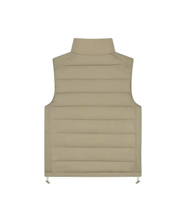 Malelions Malelions Men Placket Padded Vest Sage Brown