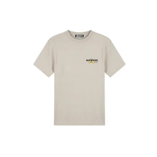 Malelions Malelions Men Limone Di Capri T-Shirt Light Taupe - Regular Fit
