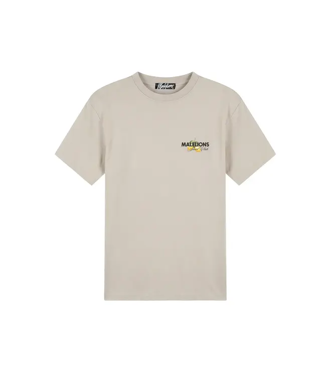 Malelions Malelions Men Limone Di Capri T-Shirt Light Taupe - Regular Fit