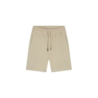 Malelions Emblem Seersucker Shorts Light Taupe