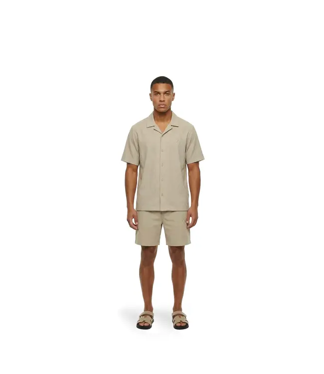Malelions Malelions Men Emblem Seersucker Shorts Light Taupe