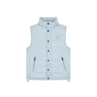 Malelions Placket Padded Vest Ice Blue