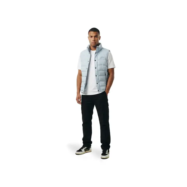 Malelions Malelions Men Placket Padded Vest Ice Blue