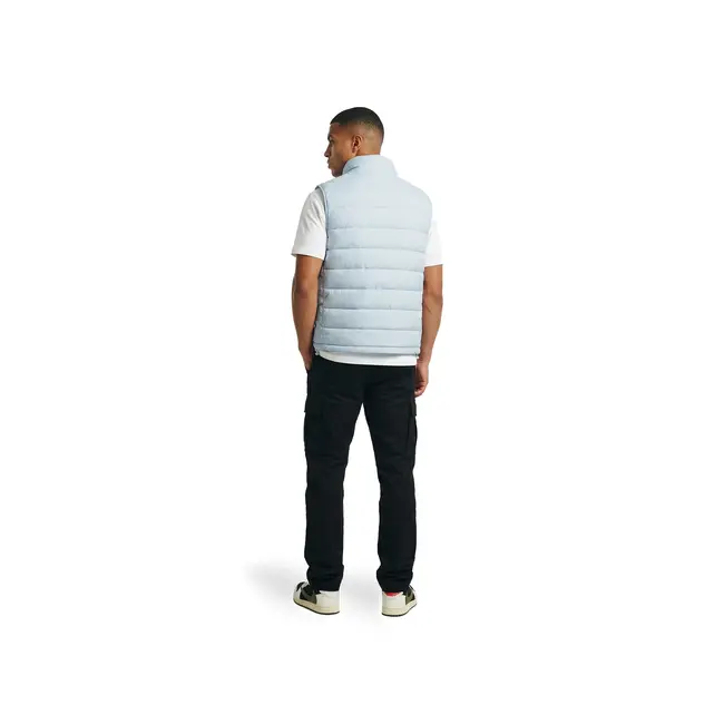 Malelions Malelions Men Placket Padded Vest Ice Blue