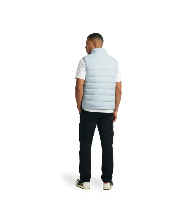 Malelions Malelions Men Placket Padded Vest Ice Blue