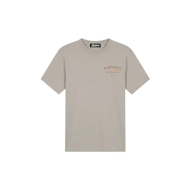 Malelions Malelions Men Dolce Vita T-Shirt Light Taupe - Regular Fit