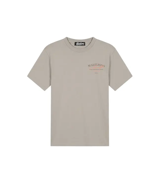 Malelions Malelions Men Dolce Vita T-Shirt Light Taupe - Regular Fit