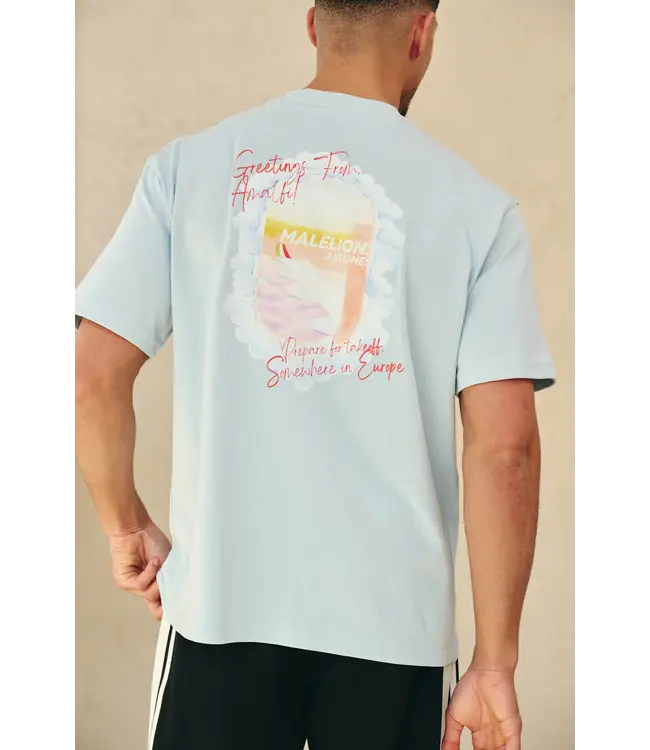 Malelions Malelions Men Daydream T-Shirt Ice Blue - Oversized Fit