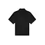 Malelions Malelions Men Emblem Seersucker Buttonless Polo Black - Loose Fit