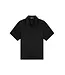 Malelions Malelions Men Emblem Seersucker Buttonless Polo Black - Loose Fit
