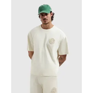 PurePath (by PureWhite) Emblem Badge T-shirt Ecru - Boxy Fit