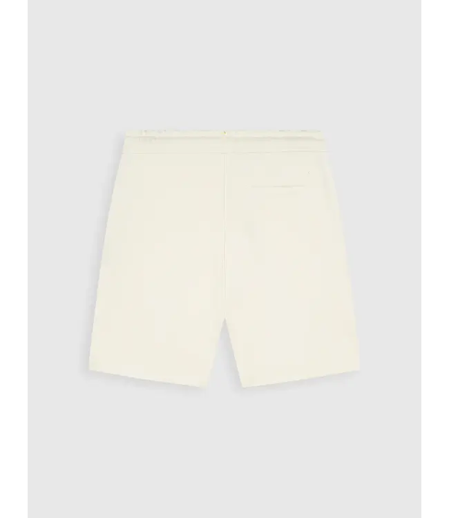 PurePath (by PureWhite) PurePath 26010520 Emblem Badge Sweat Shorts Ecru - Regular Fit