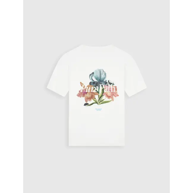 PurePath (by PureWhite) PurePath 26010116 Trio of Flowers T-Shirt Off White - Regular Fit