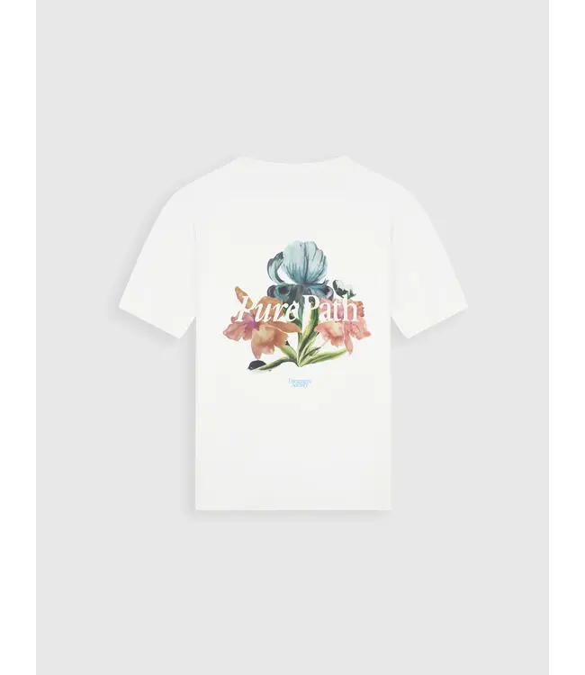 PurePath (by PureWhite) PurePath 26010116 Trio of Flowers T-Shirt Off White - Regular Fit