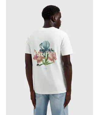 PurePath (by PureWhite) Trio of Flowers T-Shirt Off White - Regular Fit