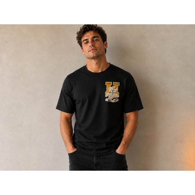 Outlet Outlet King Mafia Bear T-Shirt Black - Regular Fit