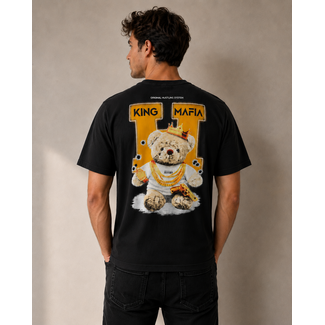Outlet King Mafia Bear T-Shirt Black - Regular Fit